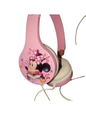 Disney Minnie Mouse Wired Over-Ear Headphones Pink 3.5mm Jack Kids Audio